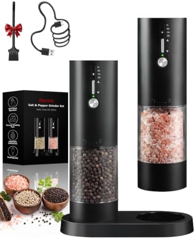 Electric Salt & Pepper Grinder Set with LED