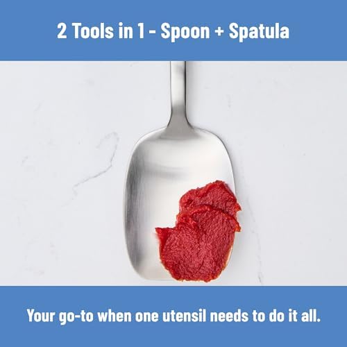 Misen Scraper Chef Spoon – Stainless Steel Cooking Spoon and Spatula