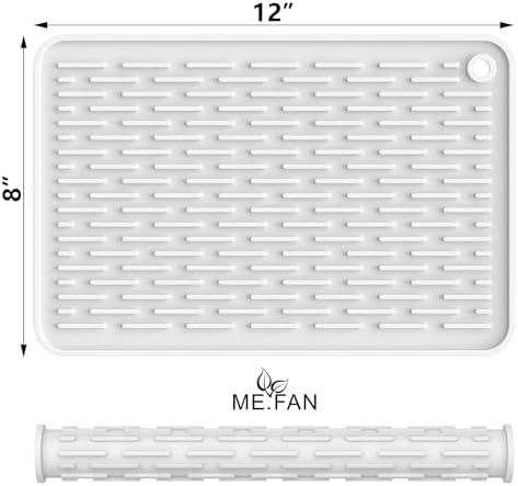 ME.FAN Silicone Dish Drying Mat for Kitchen Counter, Dish Drying Pad