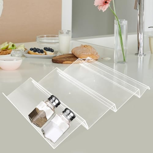 LABRIMP Acrylic Spice Drawer Organizer with Six Jars Rack for Kitchen