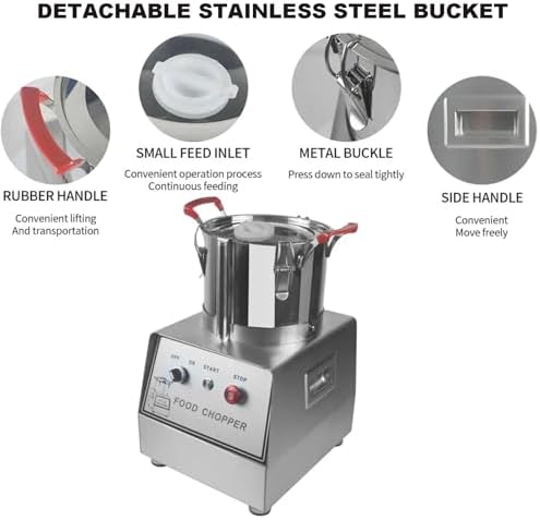 Commercial Food Processor, 15L Stainless Steel Chopper