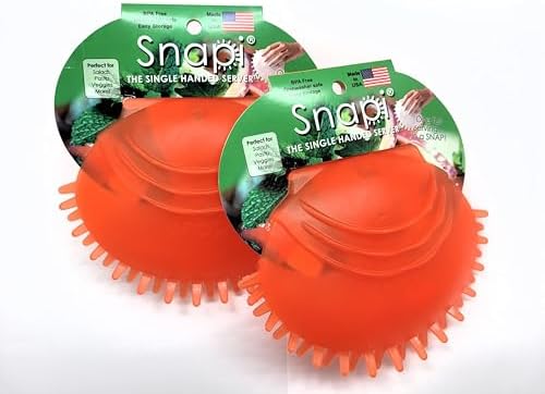 Snapi The Single Handed Salad Server, Tangerine, Rubber, Pack of 2
