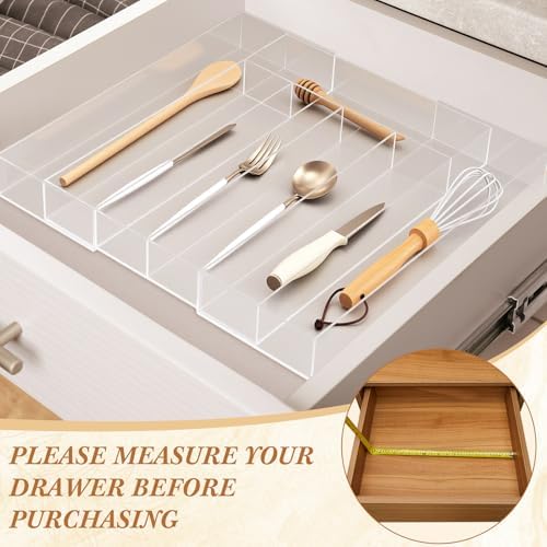Teenyyou 1 Pcs Expandable Drawer Organizer, 12 x 16 Inches, 5-7 Slots
