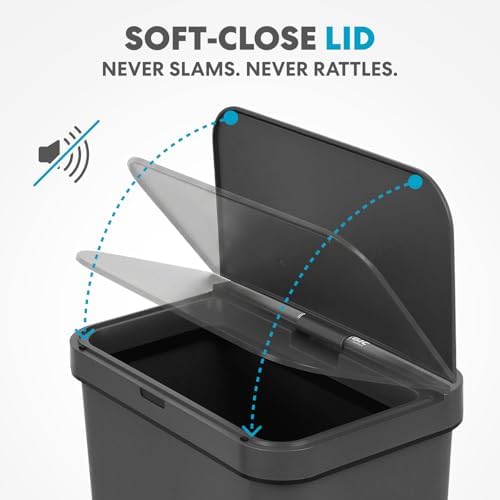 SIMPLI-Magic 13.2 Gallon Sensor Trash Can, Gray