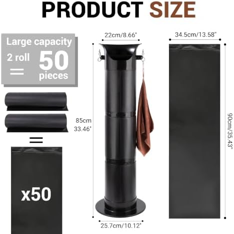 50Pcs Large Garbage Bags for Commercial Knock Box, Espresso Coffee