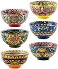 Henten Home Ceramic 5 oz Dipping Bowls, Boho Sauce Bowl Set of 6