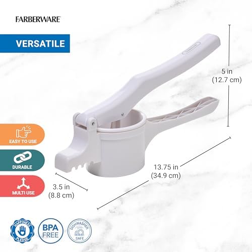 Farberware Professional Potato Ricer with 3 Stainless Steel Discs and