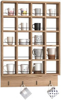 Wooden Coffee Mug Display Rack, Wall Mounted Coffee Cup Holder