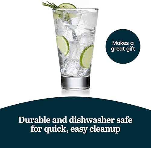 Libbey Highball Glasses Set of 6, Clear Restaurant Quality 12 Oz