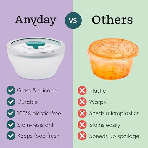 Anyday 4-Cup Glass Cookware Container (Kale)