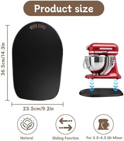 ANOTION Bamboo Sliding Tray for Kitchen Aid Mixer