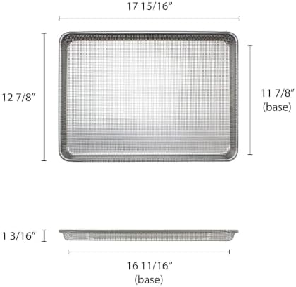 TrueCraftware- 18" x 13" Half Size Fully Perforated Glazed Sheet Pan