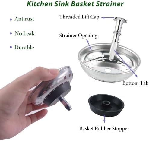 Stainless Kitchen Sink Basket Strainer,Sink Drain Strainer,Sink