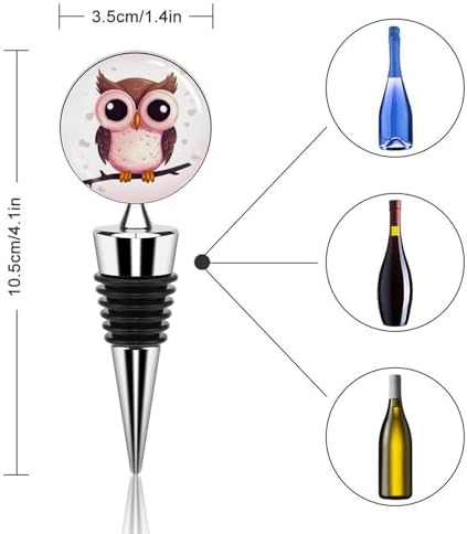Cute Owl Wine Stopper Vacuum Alloy Wine Bottle Stopper Reusable Wine