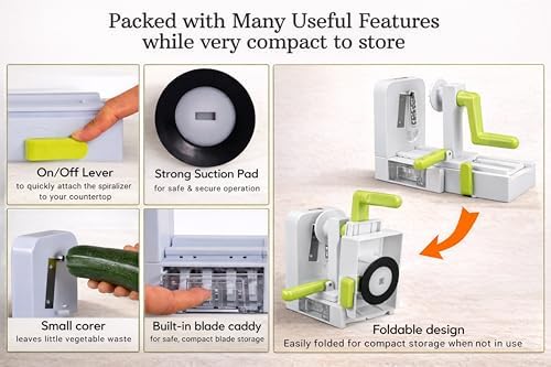 Brieftons QuickFold 5-Blade Vegetable Spiralizer