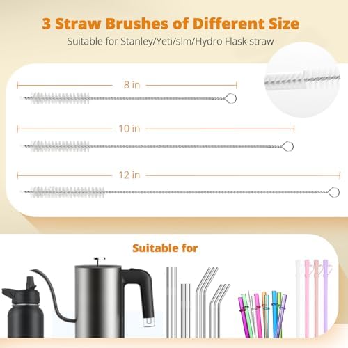 OUTXE 5 Pack Bottle Brush Cleaning Set, 5-in-1 Cup Cleaner Brush