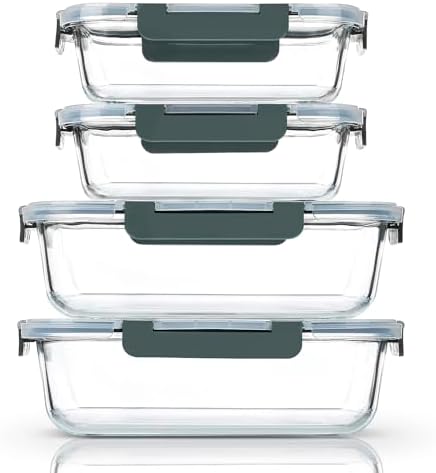 M MCIRCO 80 oz & 36 oz Glass Food Storage Containers