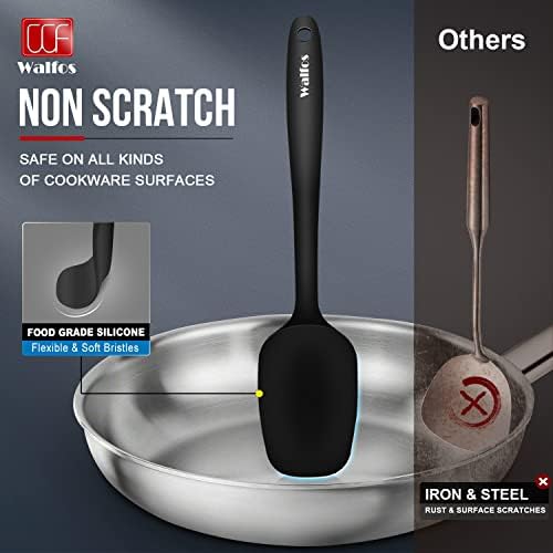 Walfos 600°F High Heat Resistant Silicone Spatula Set of 5- Food Grade