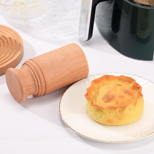 Wooden Pie Dolly Mould - Primitive Kitchen Tool for Pie Making