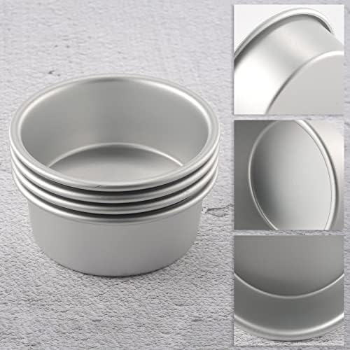 4 Inch Small Cake Pan Set of 4, Baking Round Cake Pans Tins Bakeware