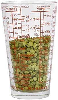Kolder Mix N Measure Glass, Multi-Purpose Liquid and Dry Measuring