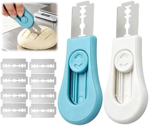 2-Pack Sourdough Scoring Tool, Bread Lame with Ergonomic Handle and 10