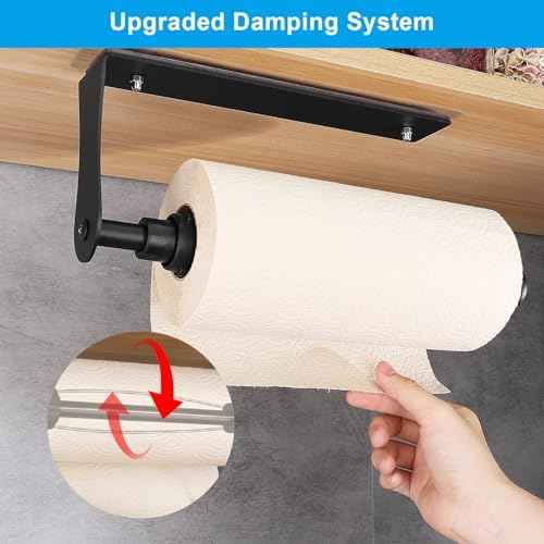 MONEER Magnetic Paper Towel Holder, Black
