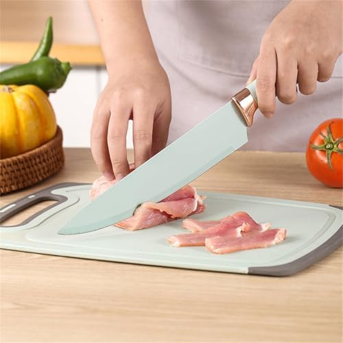 19 Pieces Kitchen Cooking Utensils and Knife Set with Holder Block
