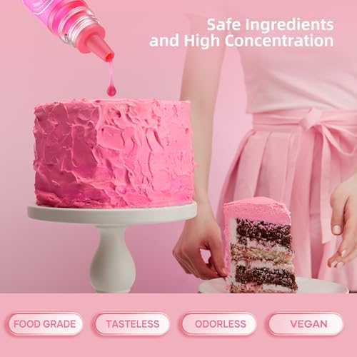 Food Coloring for Baking - 26 Vibrant Cake Coloring Liquid Set for