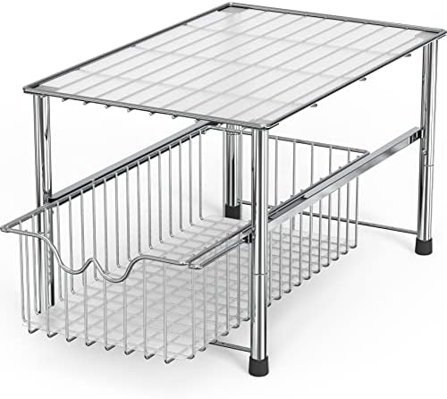 Deco Brothers Stackable Under-Sink Organizer, Chrome