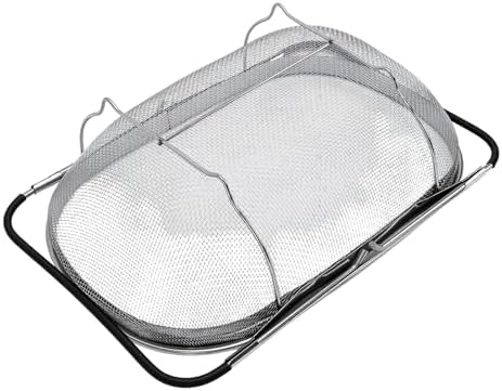 ASHATA Expandable Over Sink Colander, Large Stainless Steel Oval