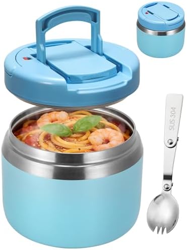 JOOPETALK 14oz Soup Thermo with Buckle Lid for Kids, Wide Mouth