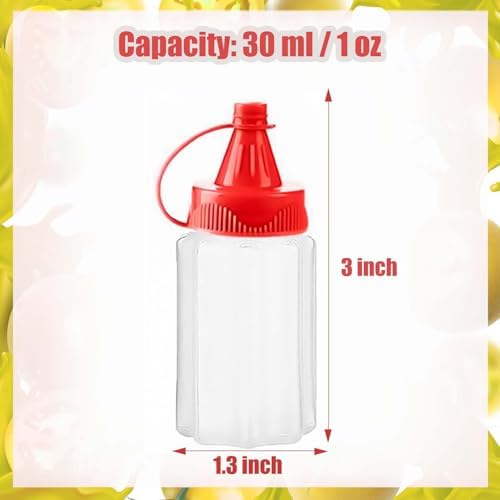 4 Pieces Mini Ketchup Bottle for Lunch Box Accessories Kids, 1 oz