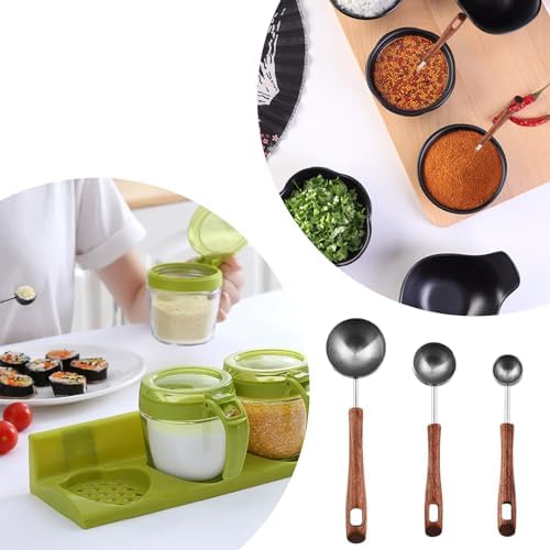 Flylin 3 Pcs Measuring Spoon Set, Stainless Steel Spoons 4ml 8ml 25ml