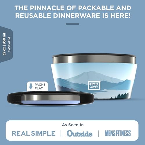 HYDAWAY 1-Quart Collapsible Insulated Bowl with Lid