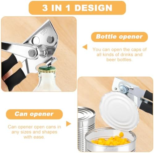 Commercial Can Opener Heavy Duty, Hand Crank for Large Cans,2pcs