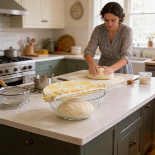 Reusable Beeswax Bowl Covers-3 PCS Elastic Cotton Food