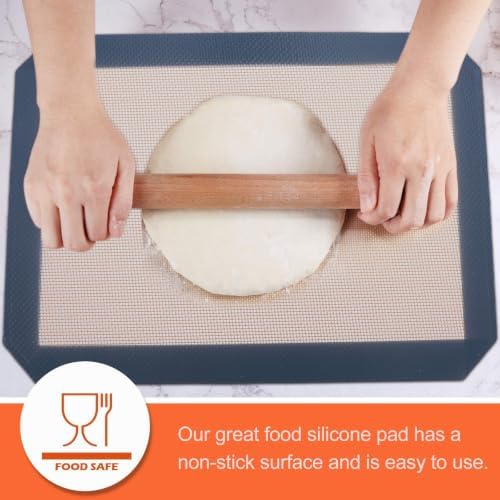 Silicone Baking Mat Set with Oil Brush and Scraper for Pastry Making