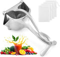Aluminum Alloy Lemon Squeezer with 4 Mesh Straining Bags