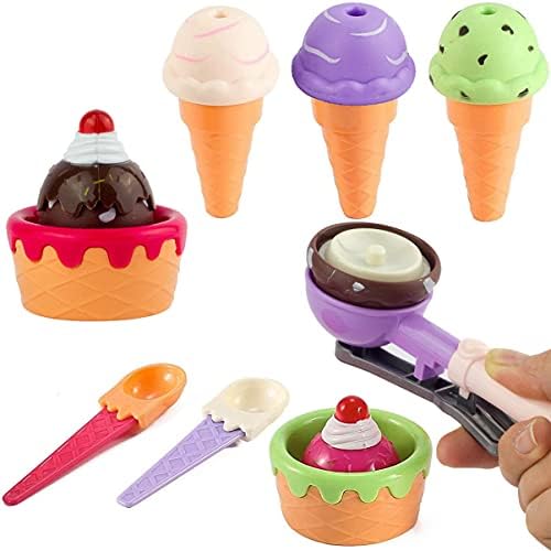 Kids Ice Cream Toy Set - Pretend Play Sweet Treats Ice Cream Parlour