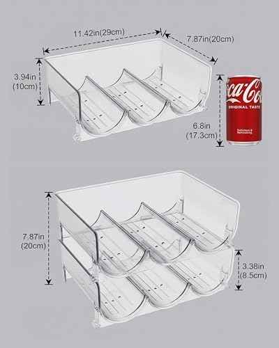 2 Pack Water Bottle Organizer Holder, Stackable Storage Rack for Large