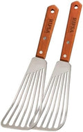 Fish Spatula, 2 Pack Slotted Stainless Steel Fish Turners