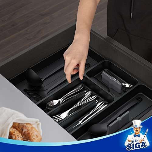 MR.SIGA Expandable Silverware Organizer, Flatware Organizer for Drawer