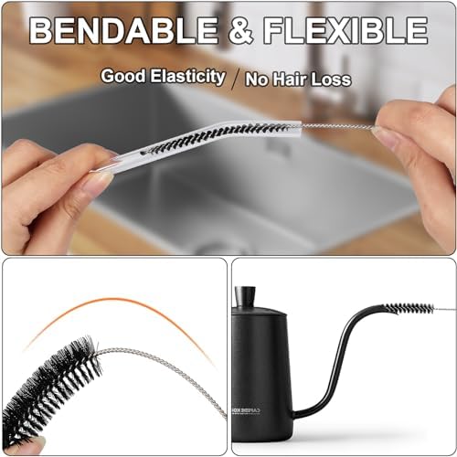 Ixiaoyoo 12 Pcs Straw Cleaner Brushes Set, 8.2 Inch Nylon Cleaning