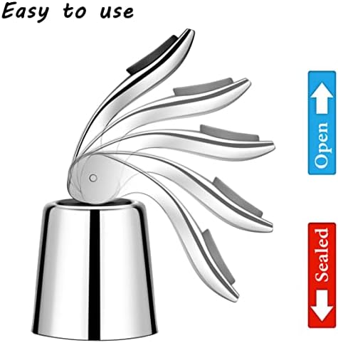 2-Pack Wine Stoppers, Airtight Seals to Keep Wine Fresh, Easy