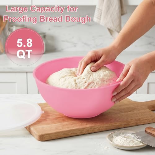 BoxedHome BPA Free Plastic Round Mixing Bowl with Lids, 12 Pack