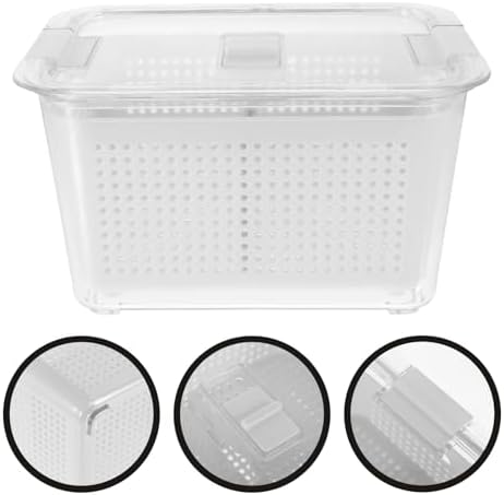 Uonlytech Food Storage Container, Two Compartment Refrigerator Produce