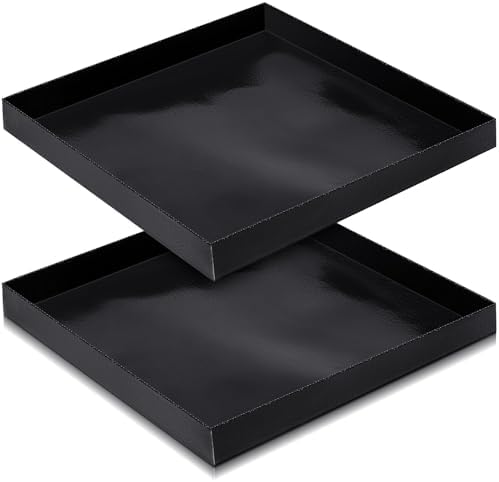 Teenyyou 2 Pcs 11'' x 11'' x 1'' PTFE Solid Nonstick Oven Basket Trays