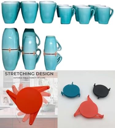 Stretchable Silicone Cup Lids, Set of 3