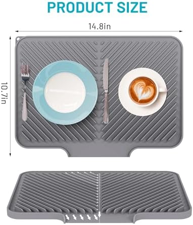Dish Drying Mat Kitchen Counter - Silicone Dish Drying Pad with